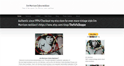 Desktop Screenshot of jimmorrisoncobranecklace.com